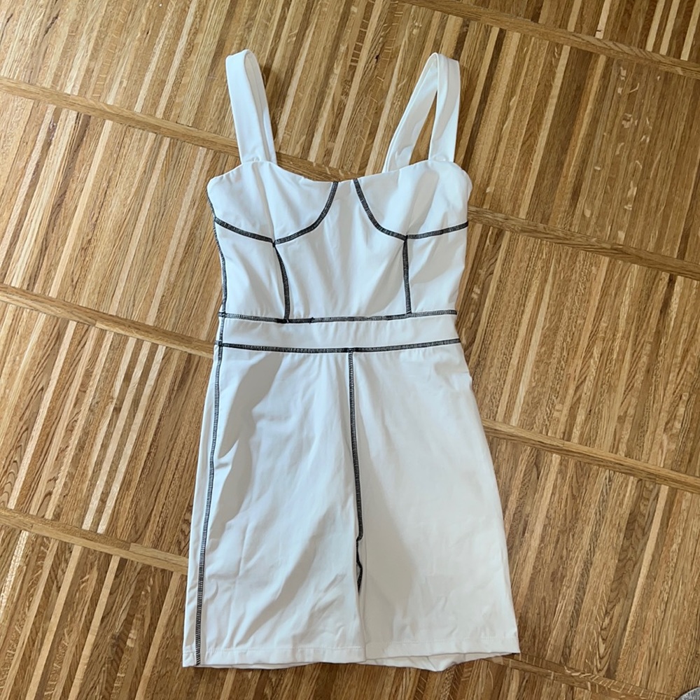 New without tags WEWOREWHAT sold out white double lined bodysuit